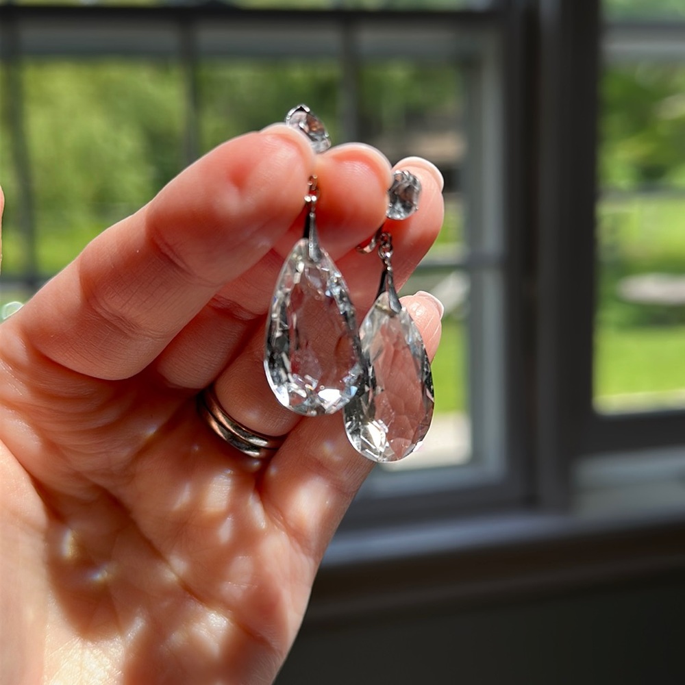 Vintage Silver and Crystal Earrings